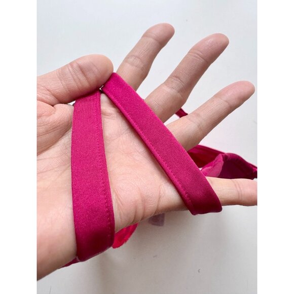 NWOT SAVAGE x FENTY Not Sorry Goji Berry Half Cup Plunge Lace Bra, Size 34DD - Picture 10 of 16